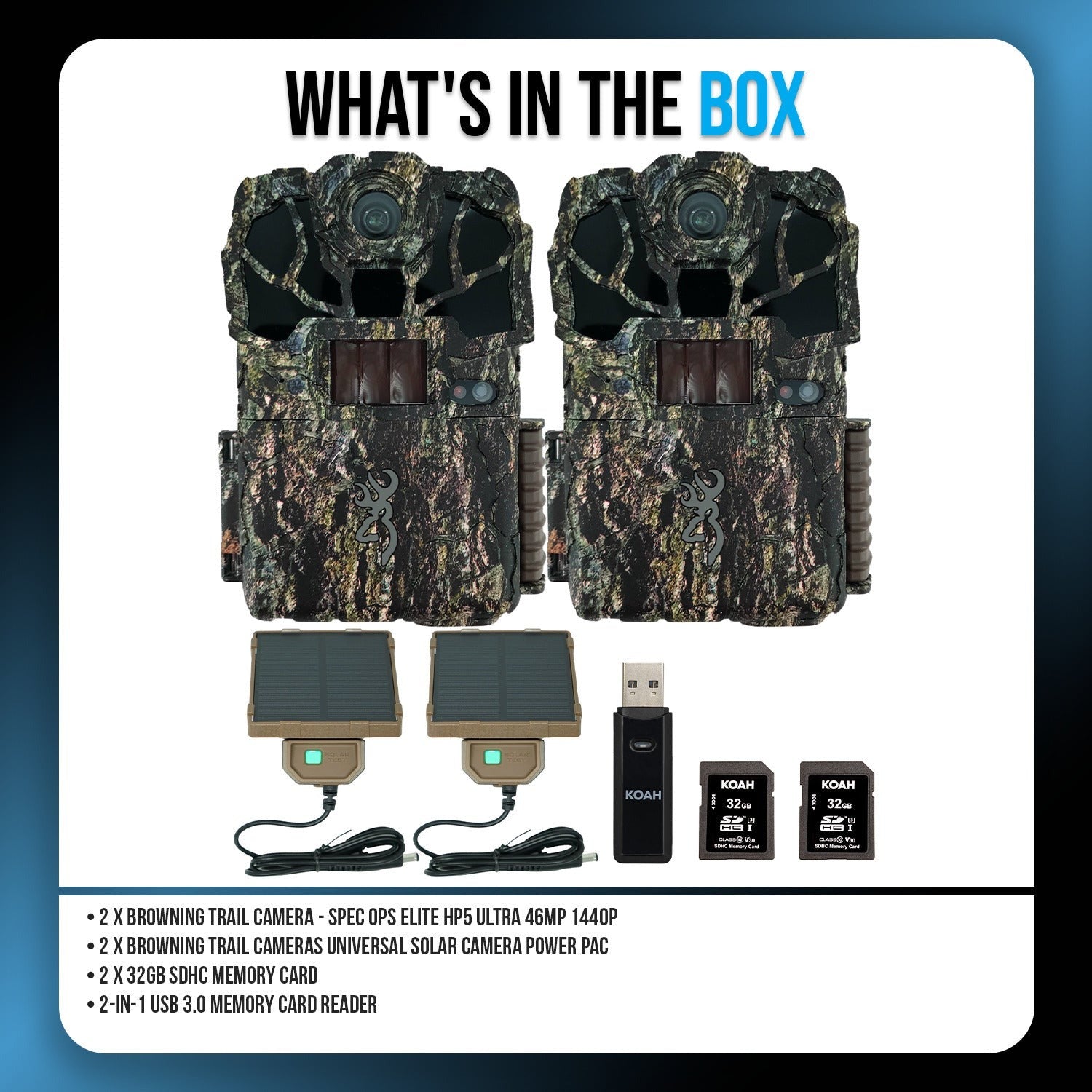 Browning Trail Camera Spec Ops Elite HP5 Ultra with Solar Power Pack Bundle