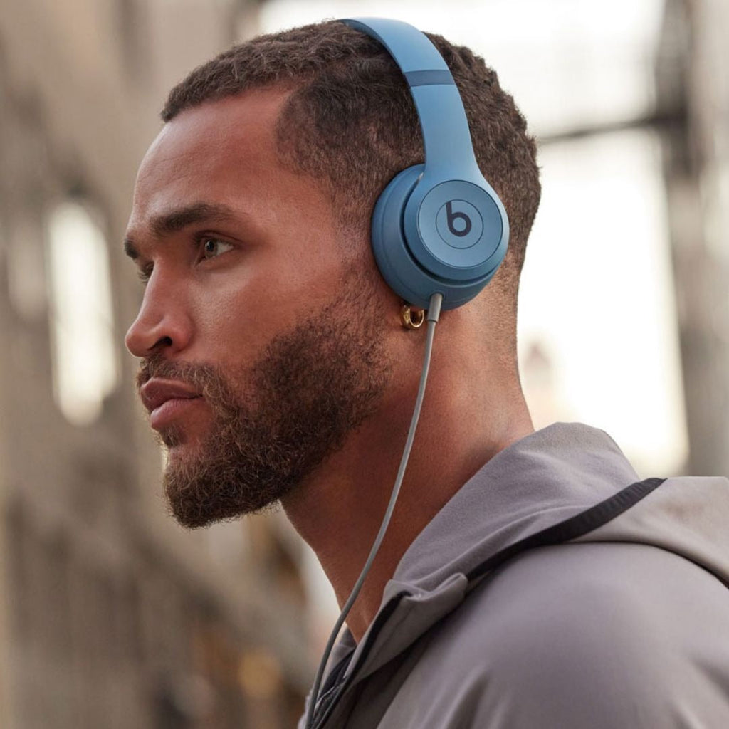 Beats Solo 4 Bluetooth Wireless On-Ear Headphones with Built-In DAC, Slate Blue (Refurbished)