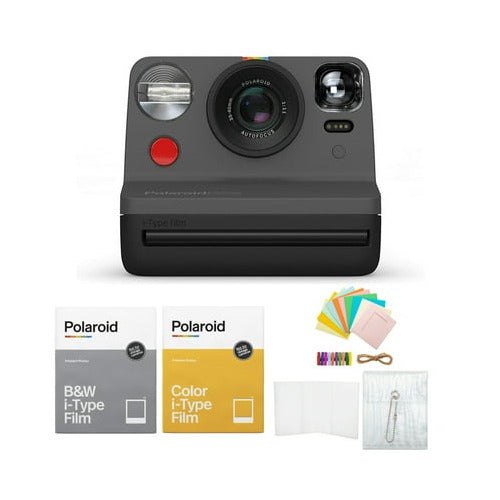 Polaroid Now VF i-Type Instant Camera (Black) Bundle with Film & Accessories