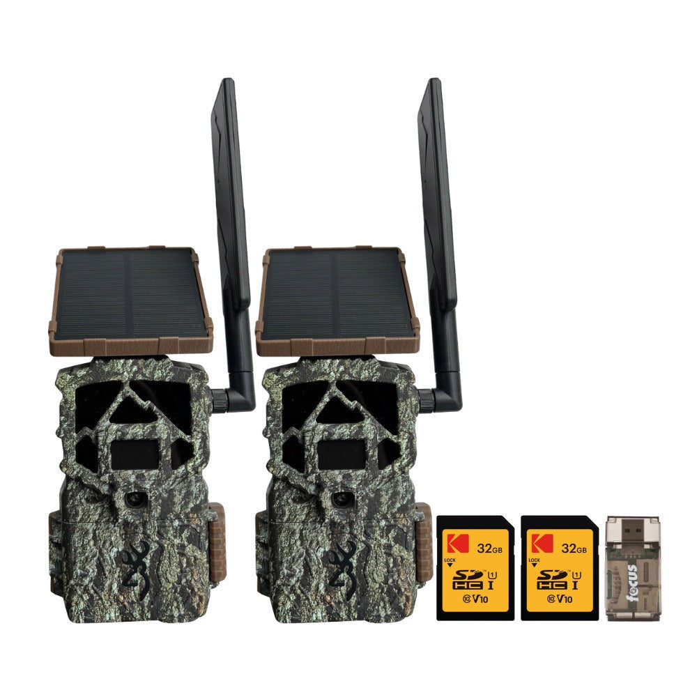 Browning Trail Camera Defender Wireless Pro Scout Max HD Solar (2-Pack) Bundle