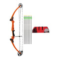 Genesis Archery Original Bow (Right Hand, Orange) with 6 NASP Arrows and Case