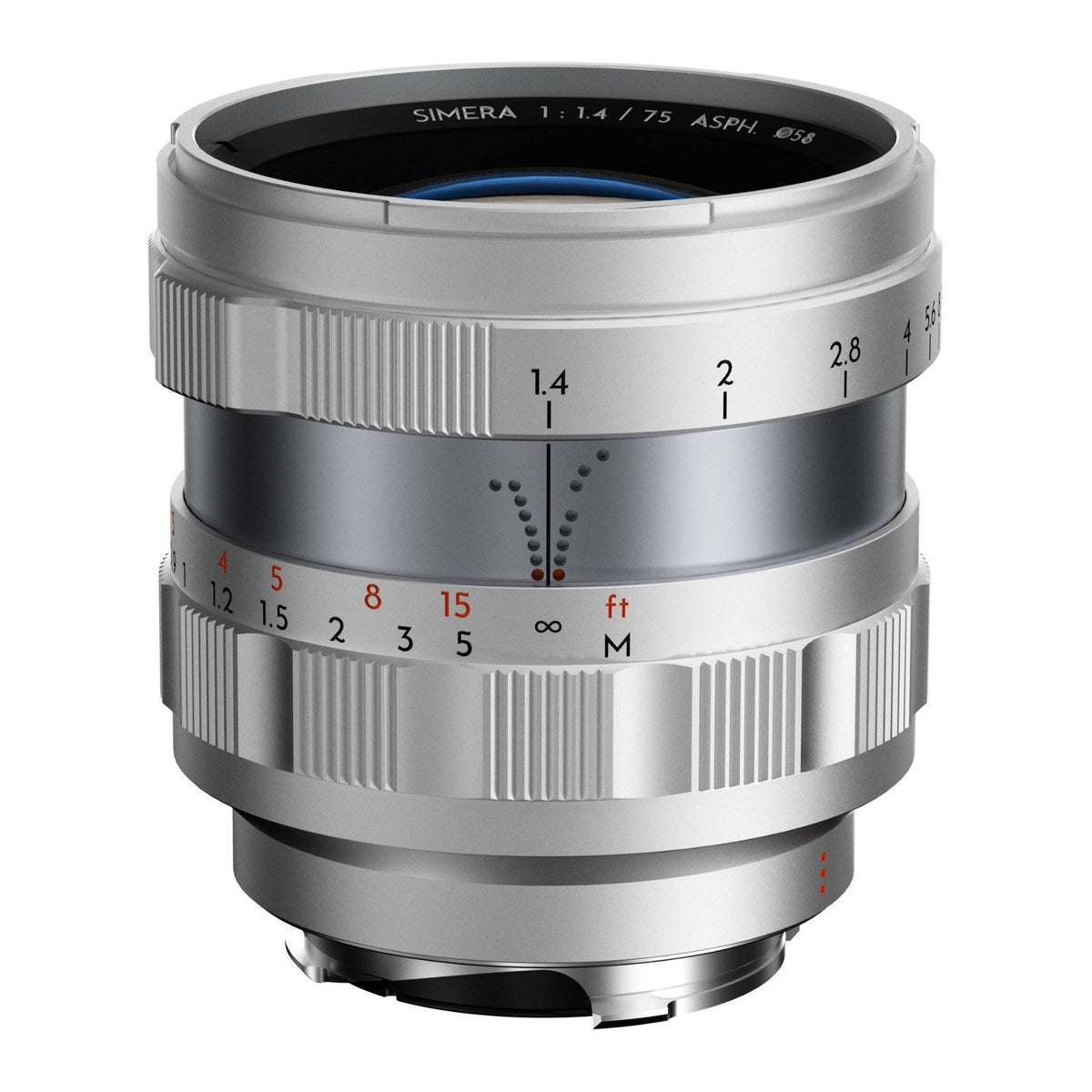 Thypoch Simera 75mm f/1.4 ASPH Full Frame Manual Lens (Leica M, Silver)