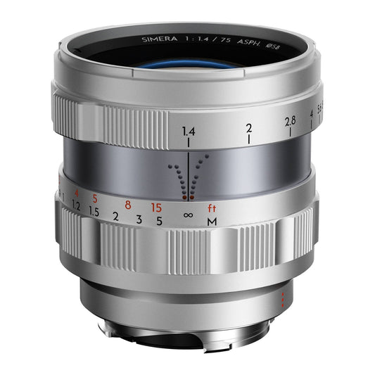 Thypoch Simera 75mm f/1.4 ASPH Full Frame Manual Lens (Leica M, Silver)