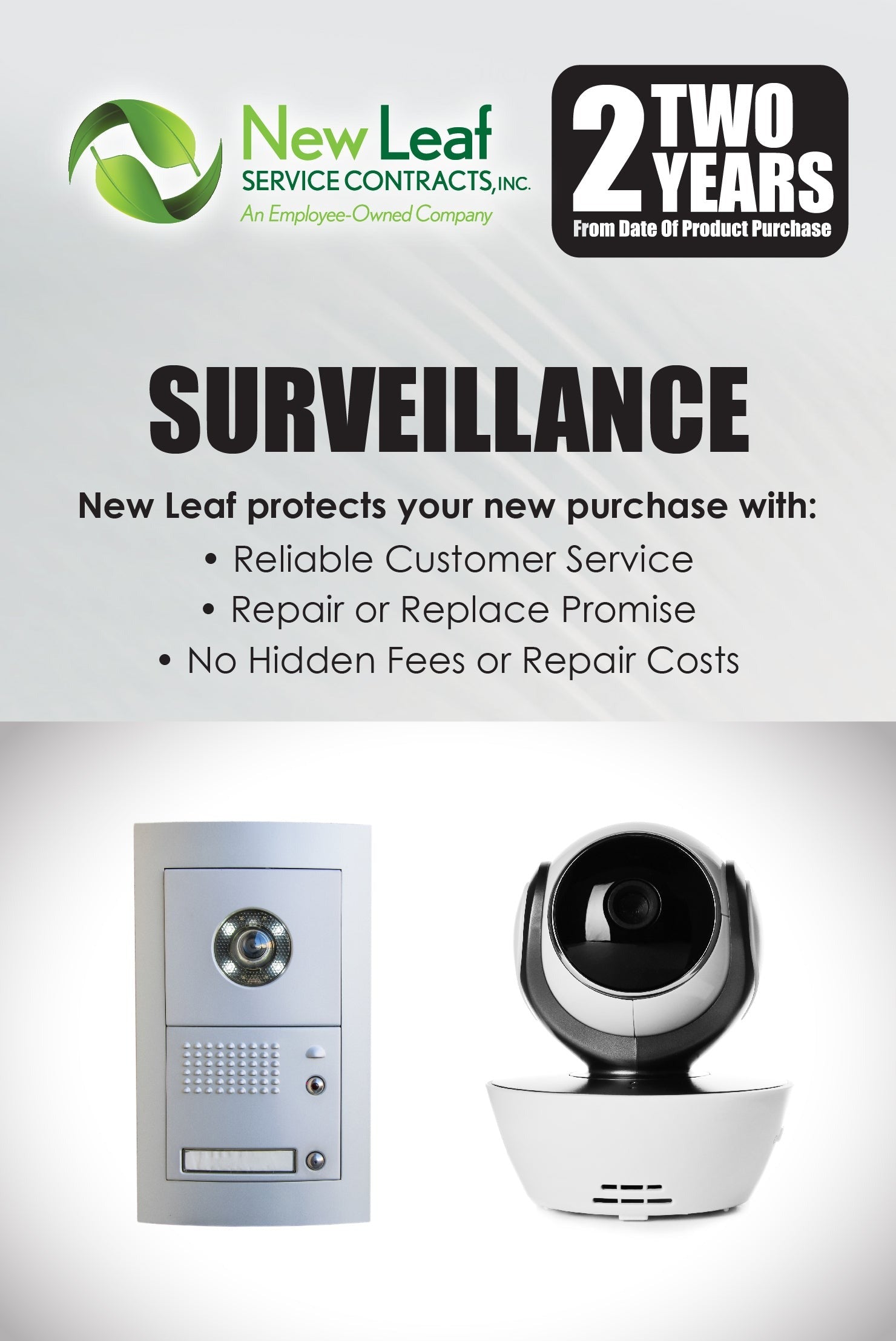 New Leaf 2-Year Surveillance Service Plan for Products Retailing Under $1,000