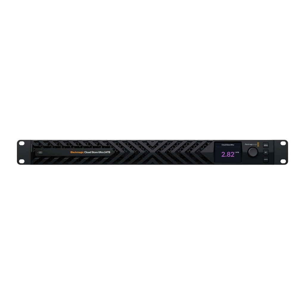 Blackmagic Design Cloud Store Ultra 24TB SSD 100GbE Rackmount Shared Storage System (Black)