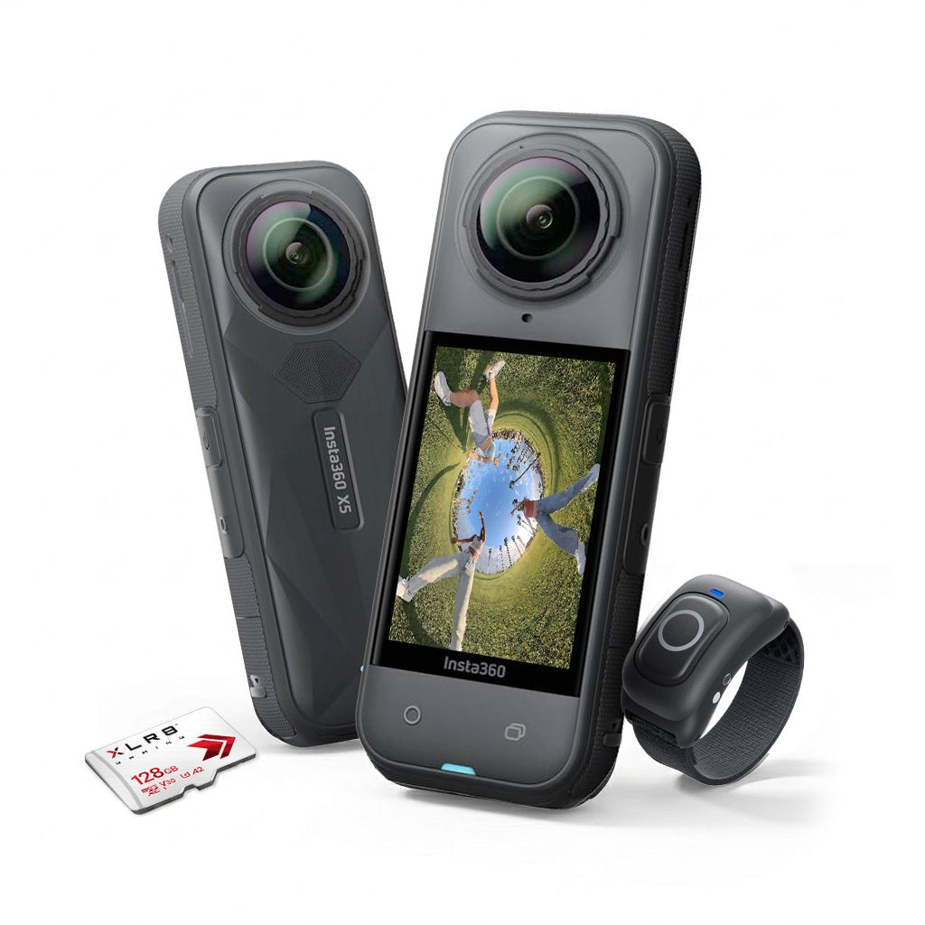 Insta360 X5 360 Action Camera Essentials with 128GB Memory Card and Ring Remote