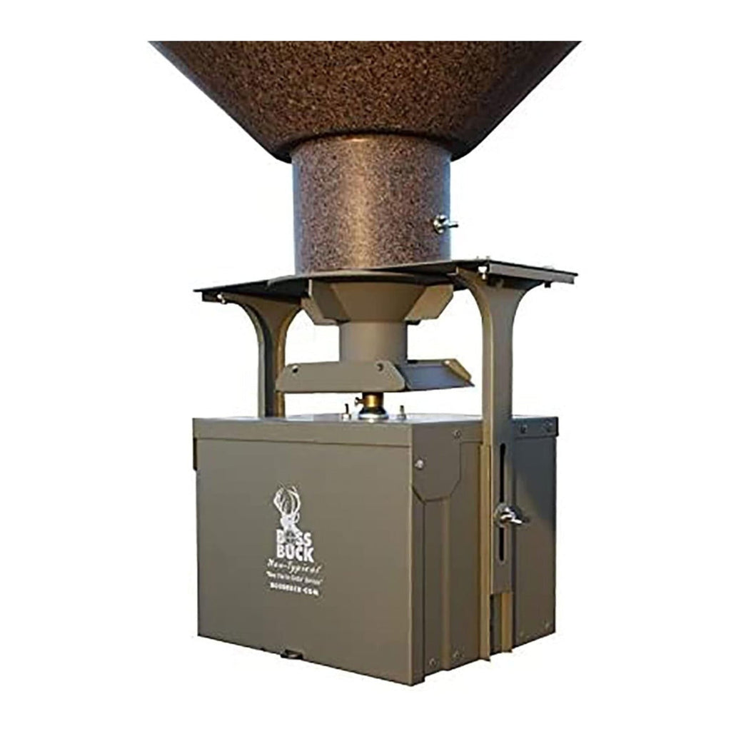 BOSS Buck 200lbs Deer Feeder Drum with Auto Feed System 2 Way Protein Head