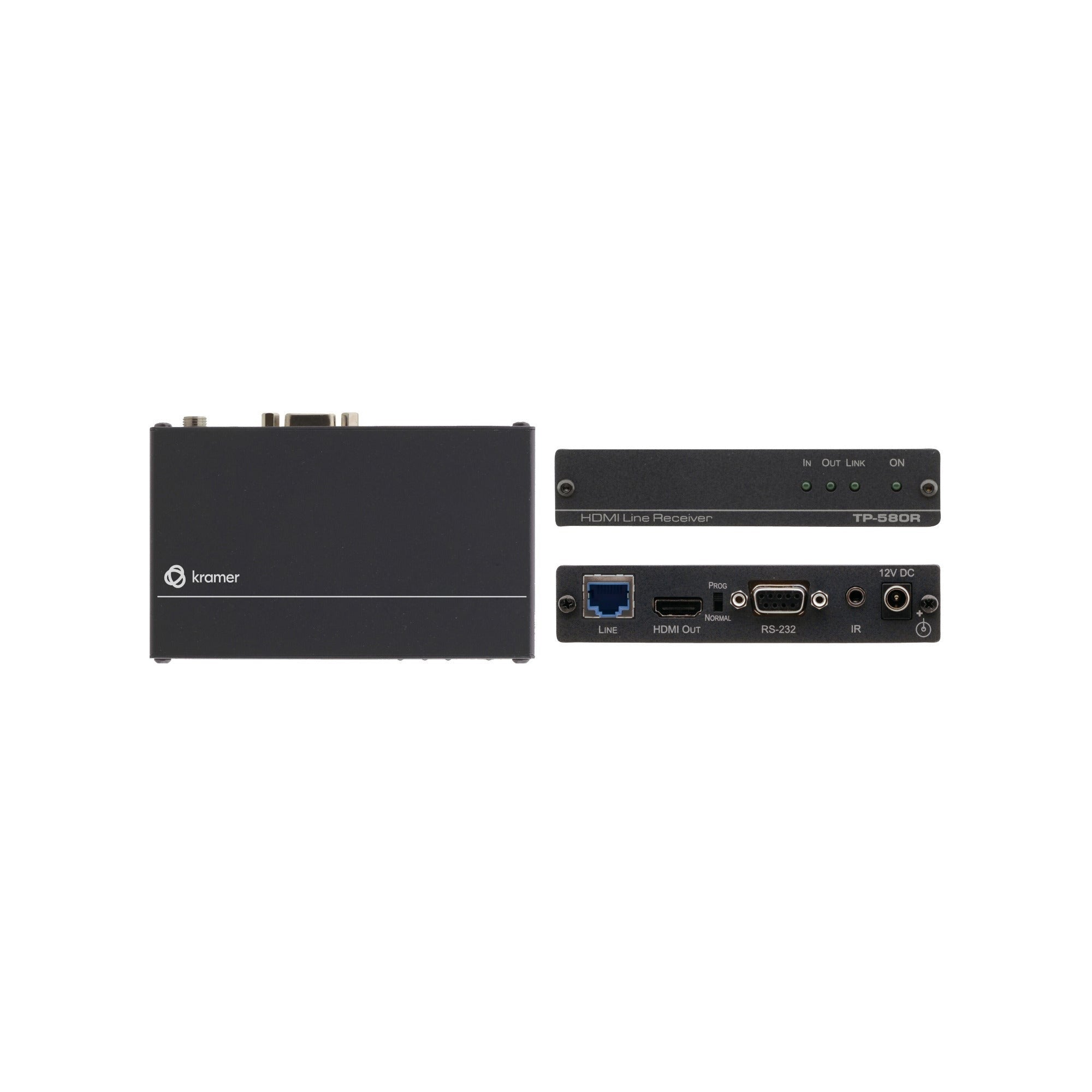 Kramer 4K60 4:2:0 HDMI HDCP 2.2 Receiver with RS–232 and IR over Long–Reach HDBaseT