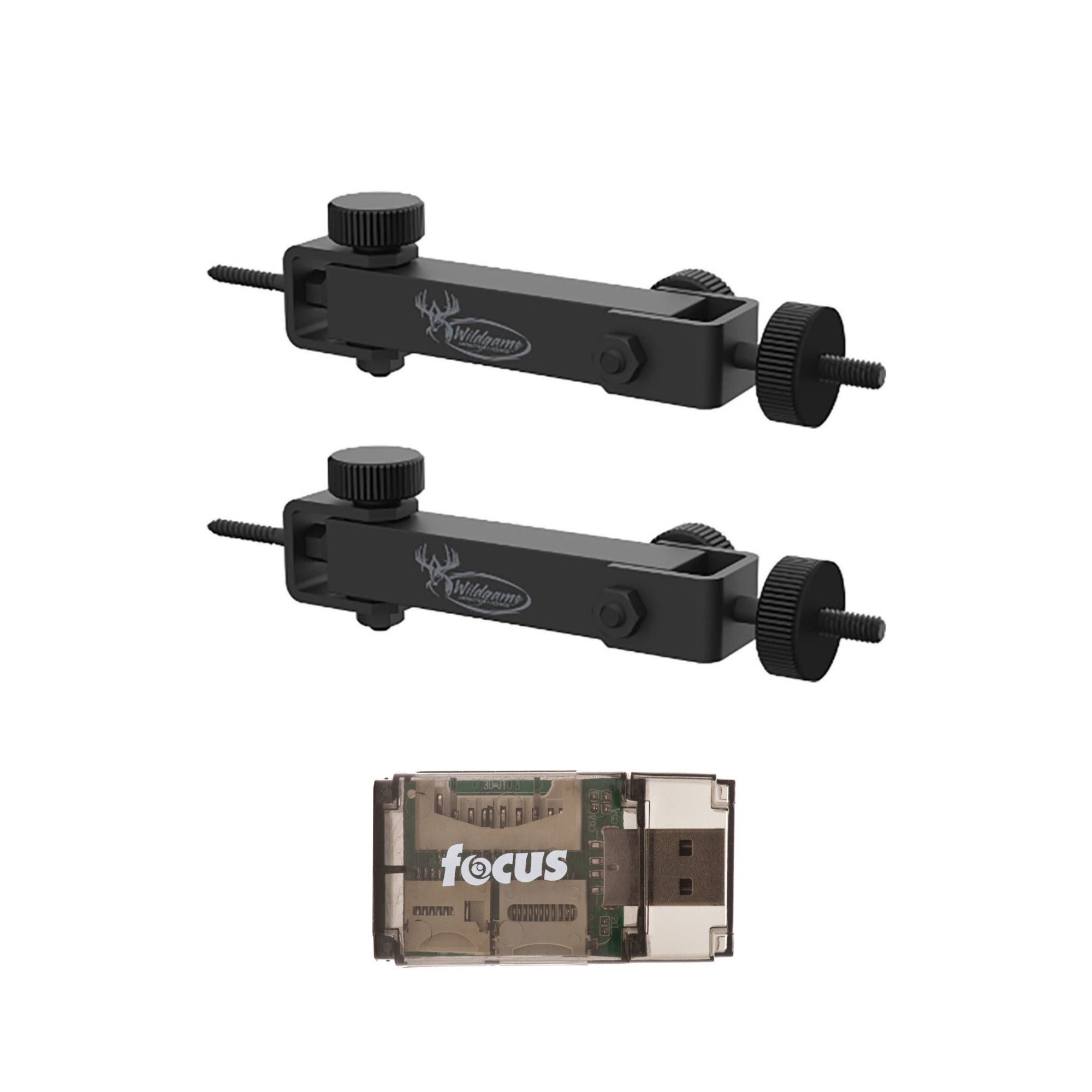 Wildgame Innovations Eco Mount (2-Pack) Bundle with Card Reader (3 Items)