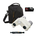 Nikon 4x10D CF Pocket Binocular (Ivory White) with Bag and Accessories Bundle