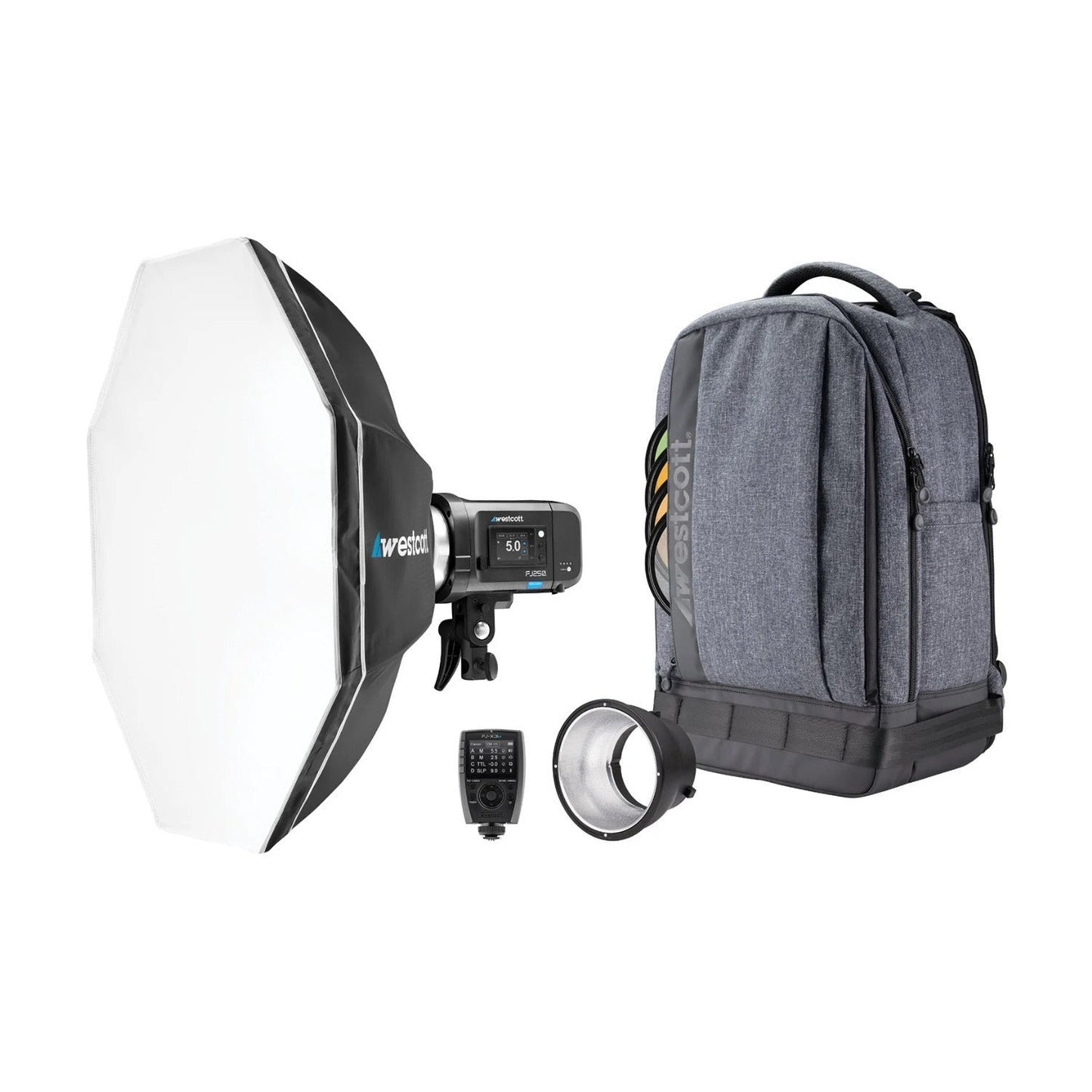 Westcott FJ250 250W Strobe 1-Light Backpack Kit with FJ-X3 M Multi-Brand Wireless Trigger