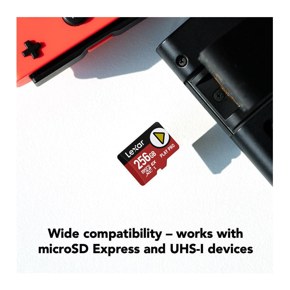 Lexar 256GB PLAY PRO Express Memory Card with 2-in-1 USB 3.0 Card Reader Bundle
