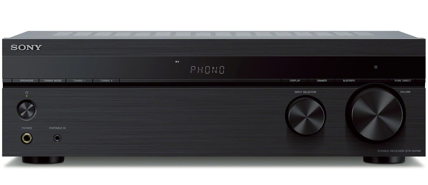 Sony 2-Channel Stereo Receiver with Bookshelf Speaker (Pair, Black) Bundle