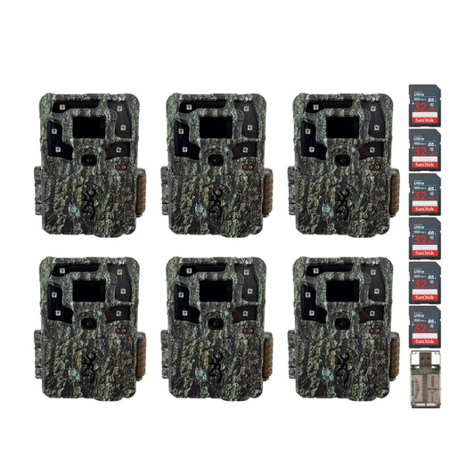 Browning Strike Force Pro X 1080 Trail Camera with 32GB, and SD Card (6-Pack)