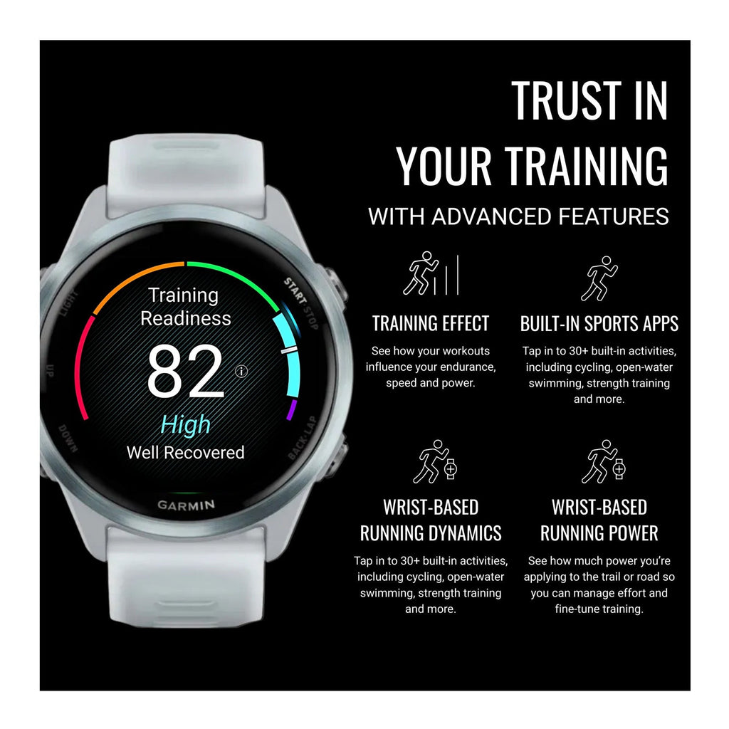Garmin Forerunner 570 42mm GPS Running Smartwatch (Cloud Blue/Whitestone) Bundle