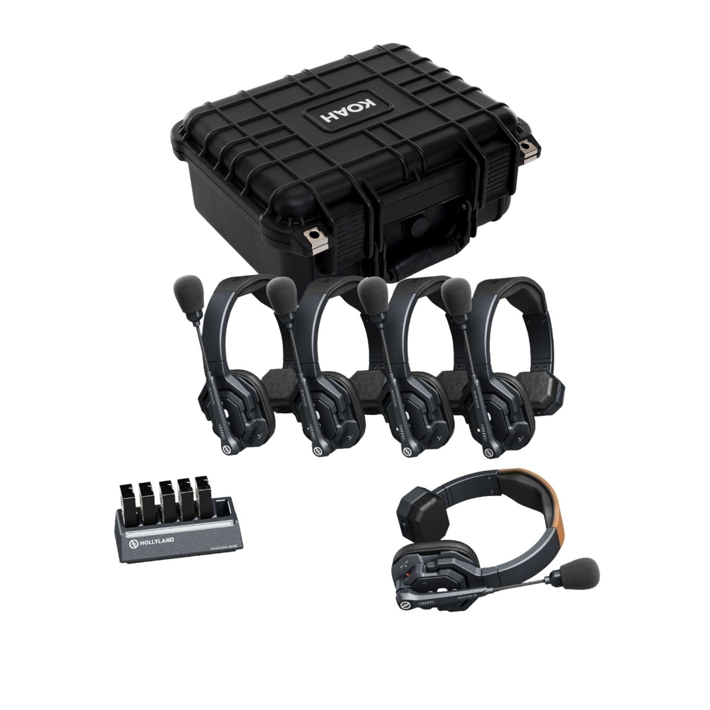 Hollyland Solidcom SE Global 5S 5-Person Single-Ear Headset with Hard Case