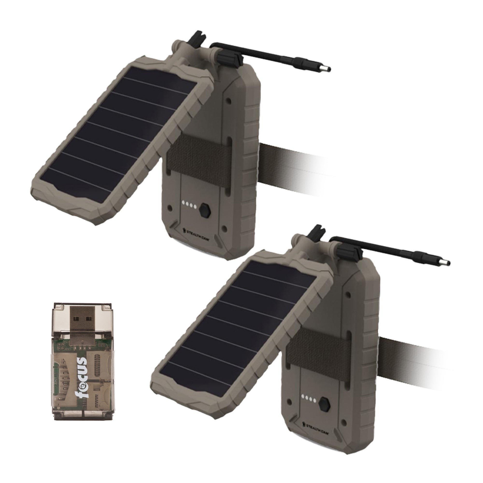 Stealth Cam Lithium Solar Power Panel (2-Pack) with Card Reader