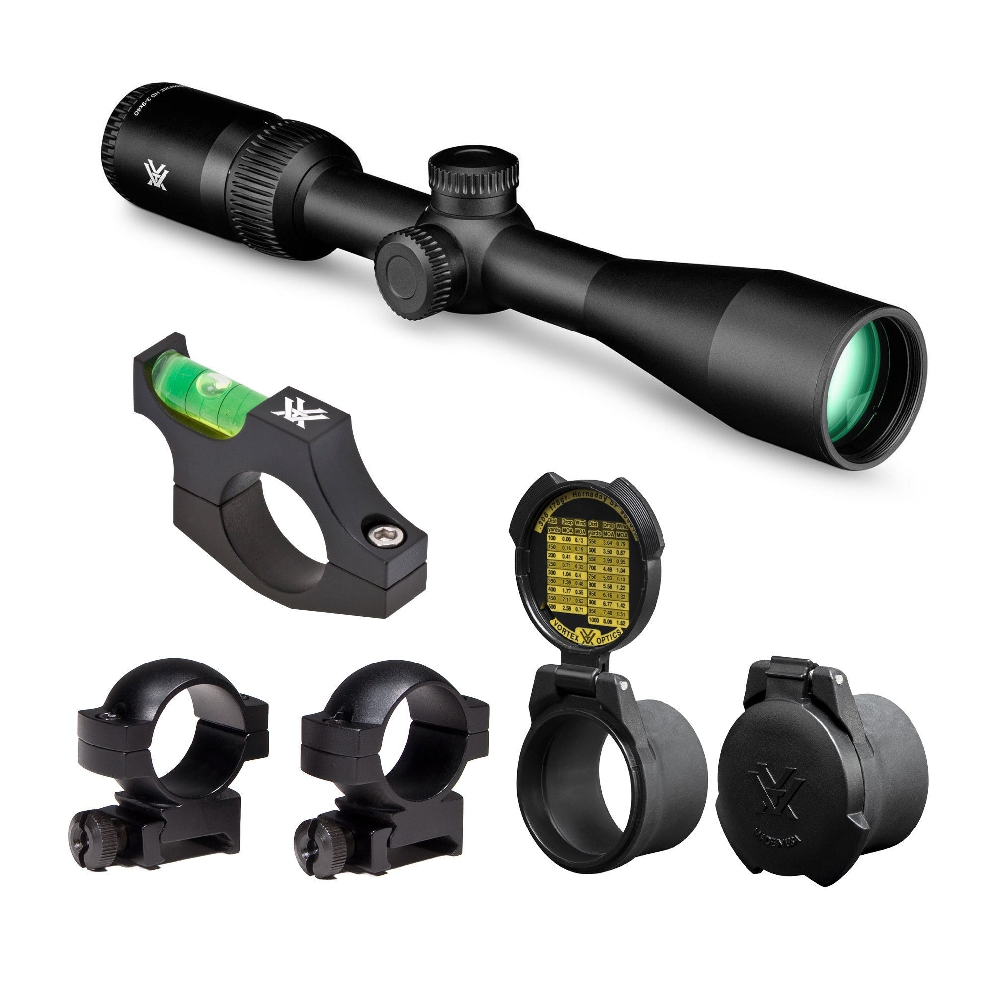 Vortex Optics Crossfire HD 3-9x40 SFP Straight-Wall BDC MOA Bundle