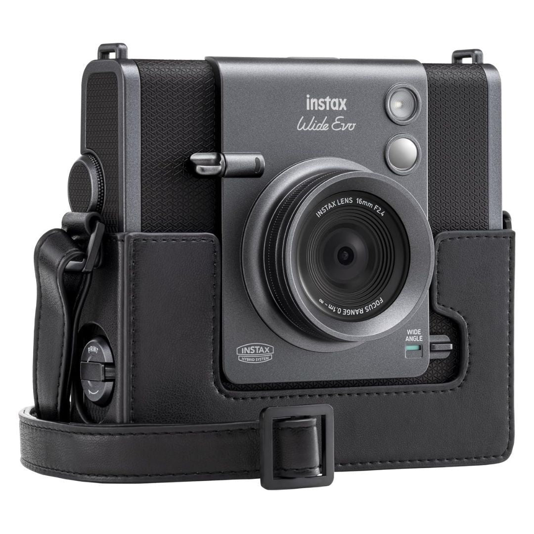 Fujifilm instax WIDE Evo Molded Camera Case with Adjustable Shoulder Strap (Black)