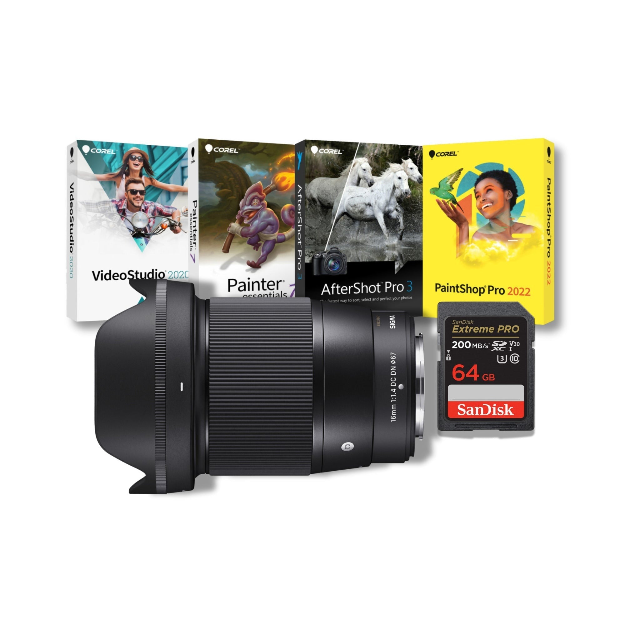 Sigma 16mm F1.4 Contemporary DC DN APS-C Format Lens (Fuji X) Bundle