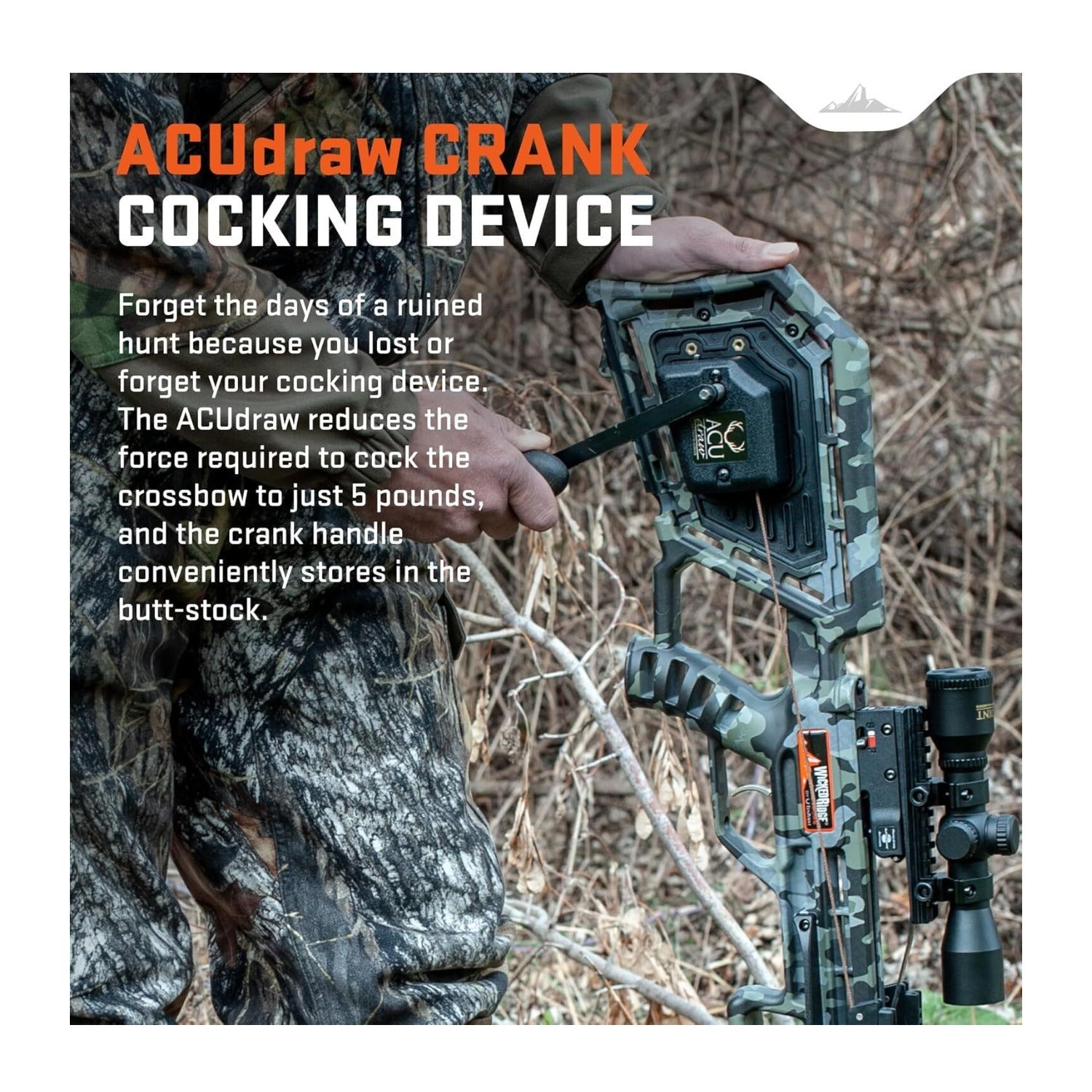 Wicked Ridge Commander 400 Crossbow Peak XT 400 FPS with ACUdraw Scope Package