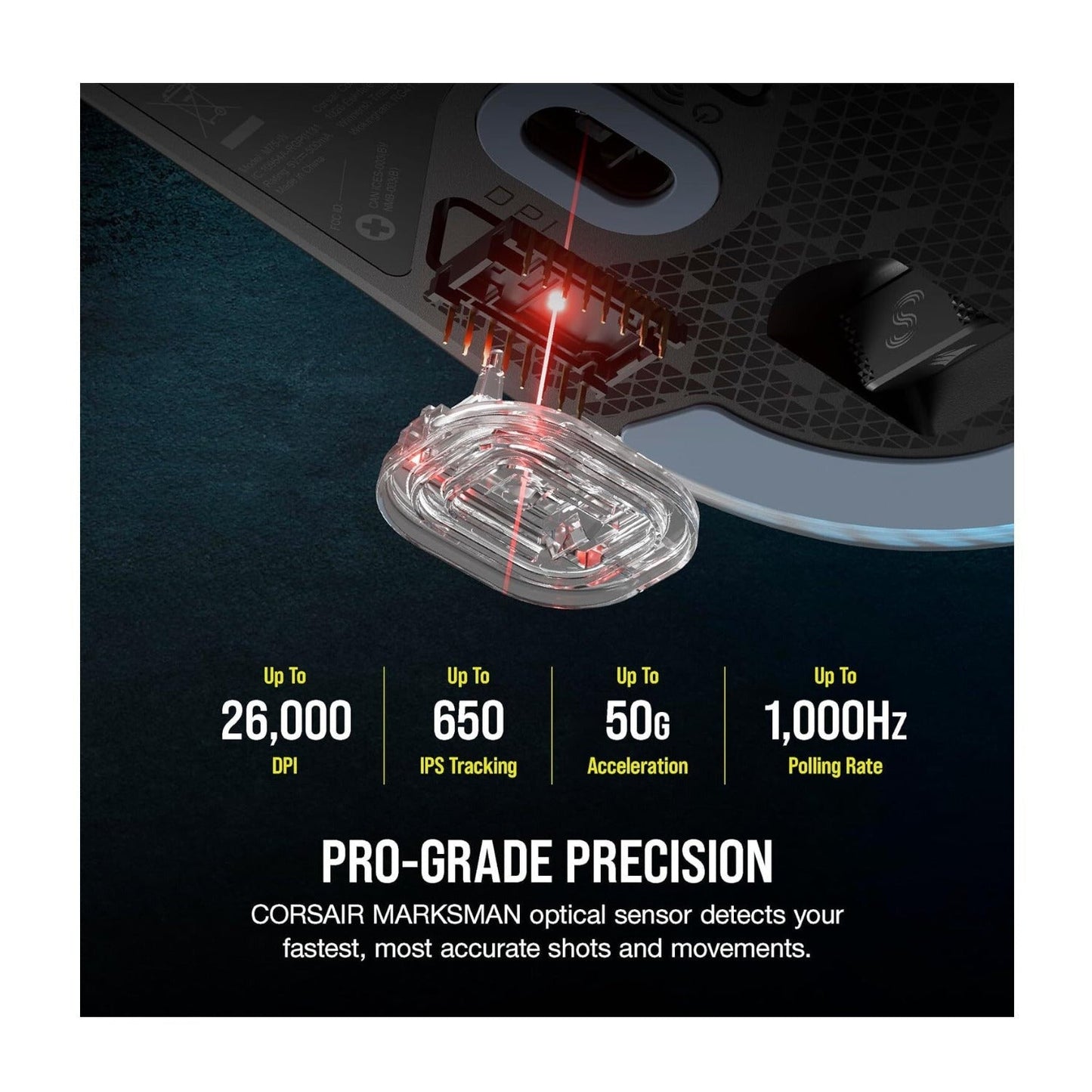 Corsair M75 Wireless RGB Lightweight FPS Gaming Mouse (Black)