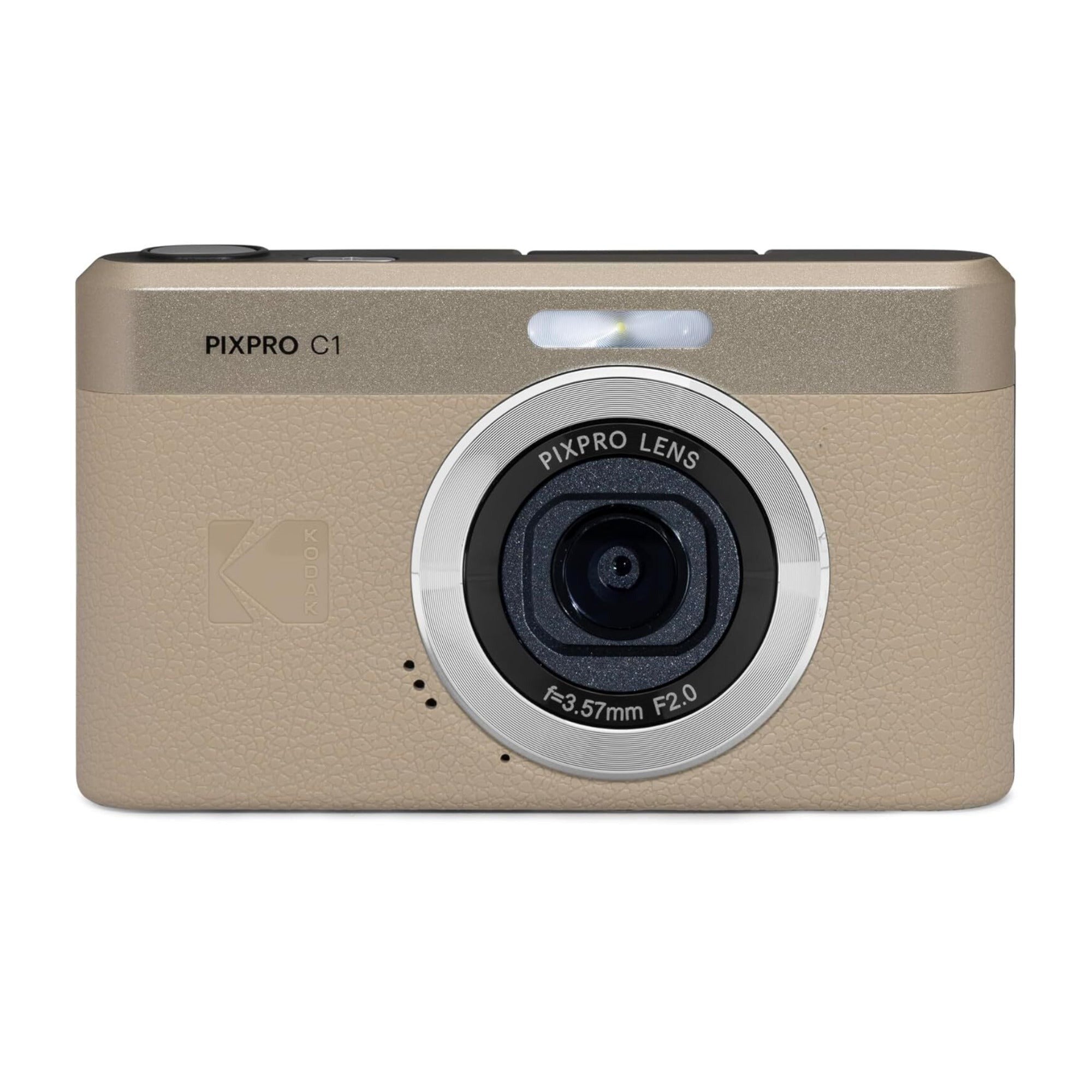 KODAK PIXPRO C1 13MP Digital Camera (Tan) with MicroSD Card and Card Reader