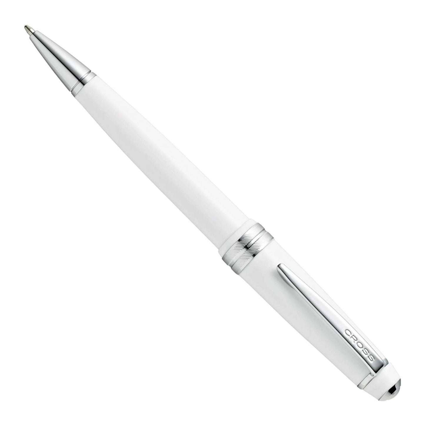 Cross Bailey Light Polished Resin Refillable Medium Ballpoint Pen with Gift Box (Glossy White)