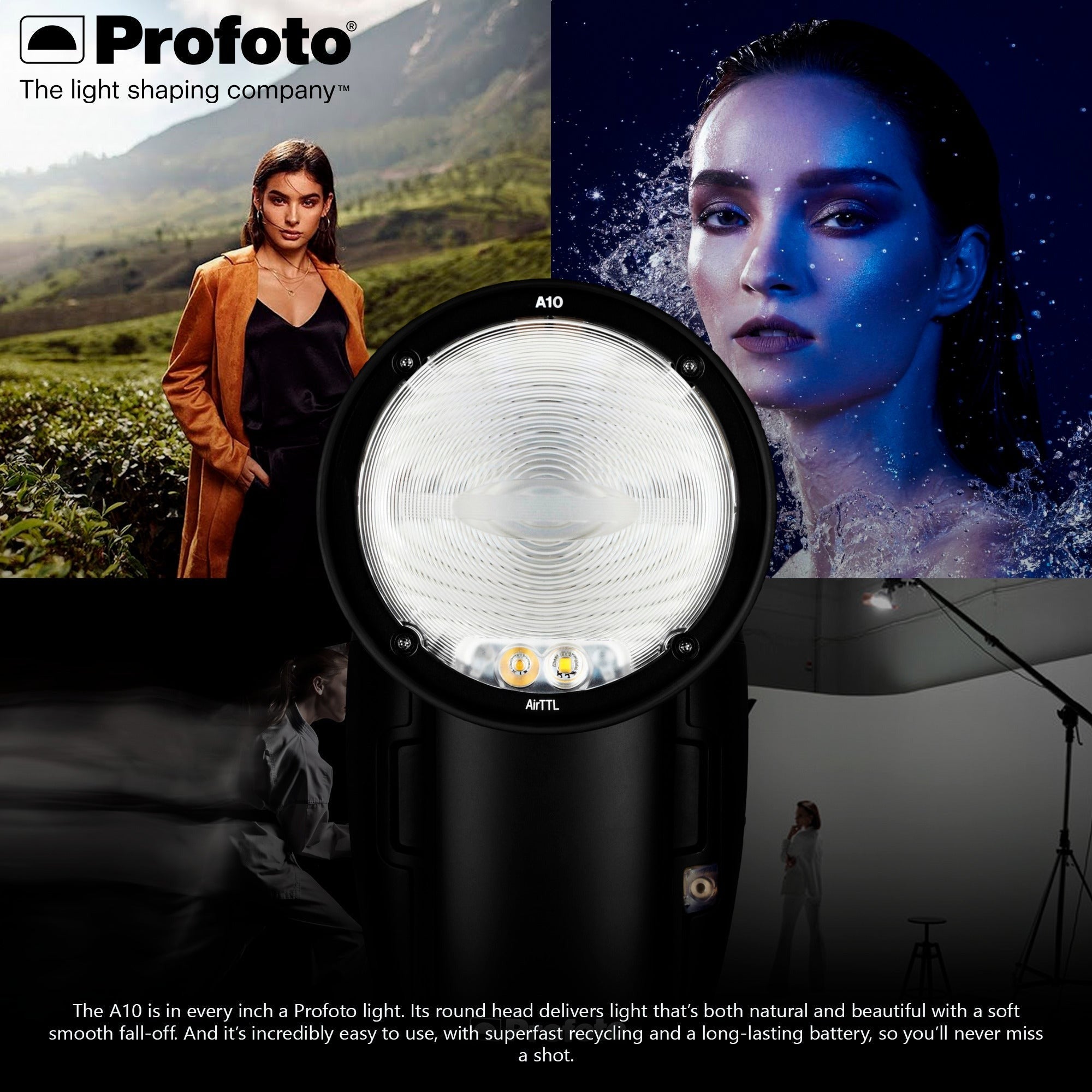 Profoto A10 On-Camera Flash Light for Sony Camera Bundle with Accessories