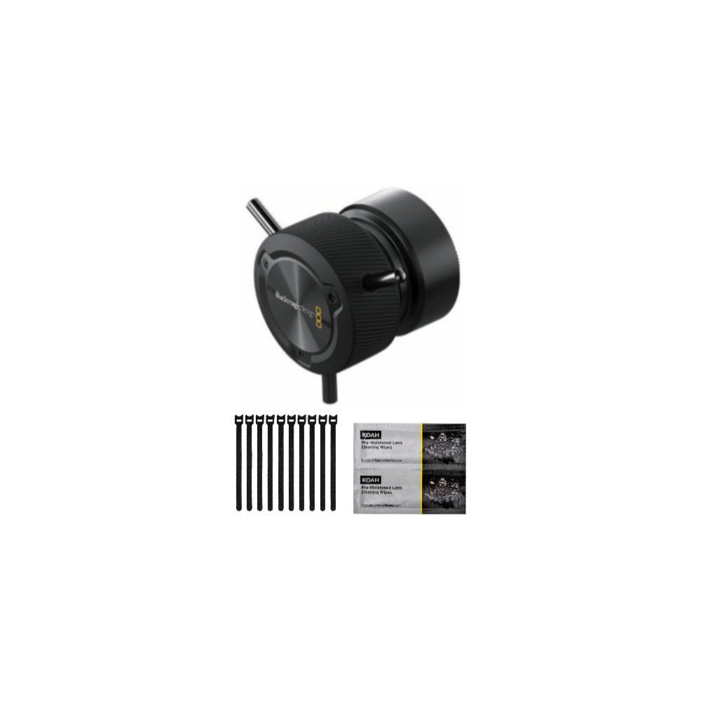 Blackmagic Design Focus Demand Bundle with Fastening Cable Ties and Lens Cleaning Wipes