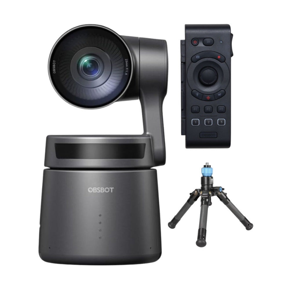 OBSBOT Tail Air AI-Powered PTZ Streaming Camera Bundle (3 Items)