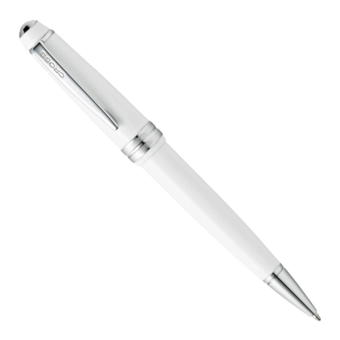Cross Bailey Light Polished Resin Refillable Medium Ballpoint Pen with Gift Box (Glossy White)