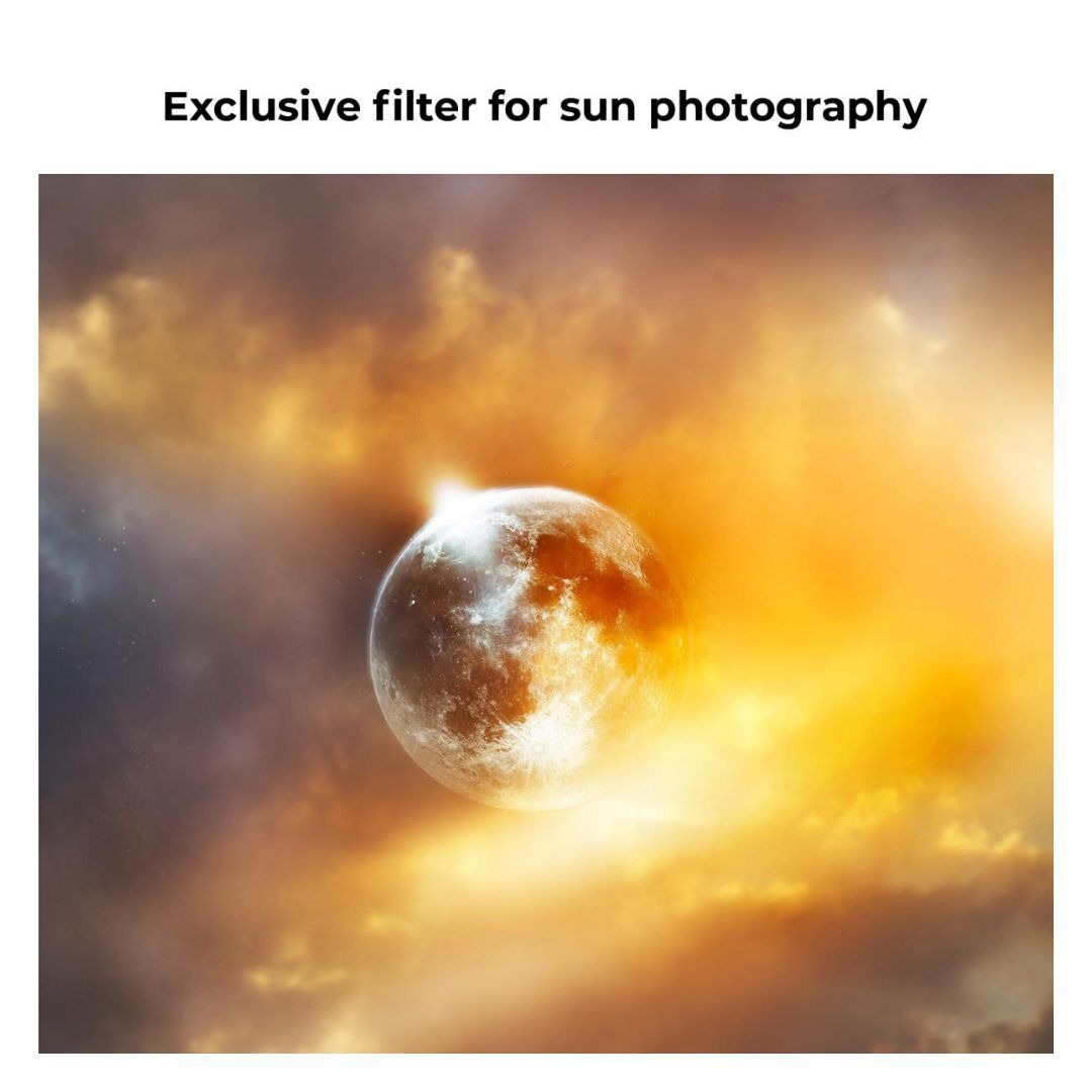KF Concept Nano-X Series ND100000 77mm Solar Filter for DSLR with Ultra Slim Frame