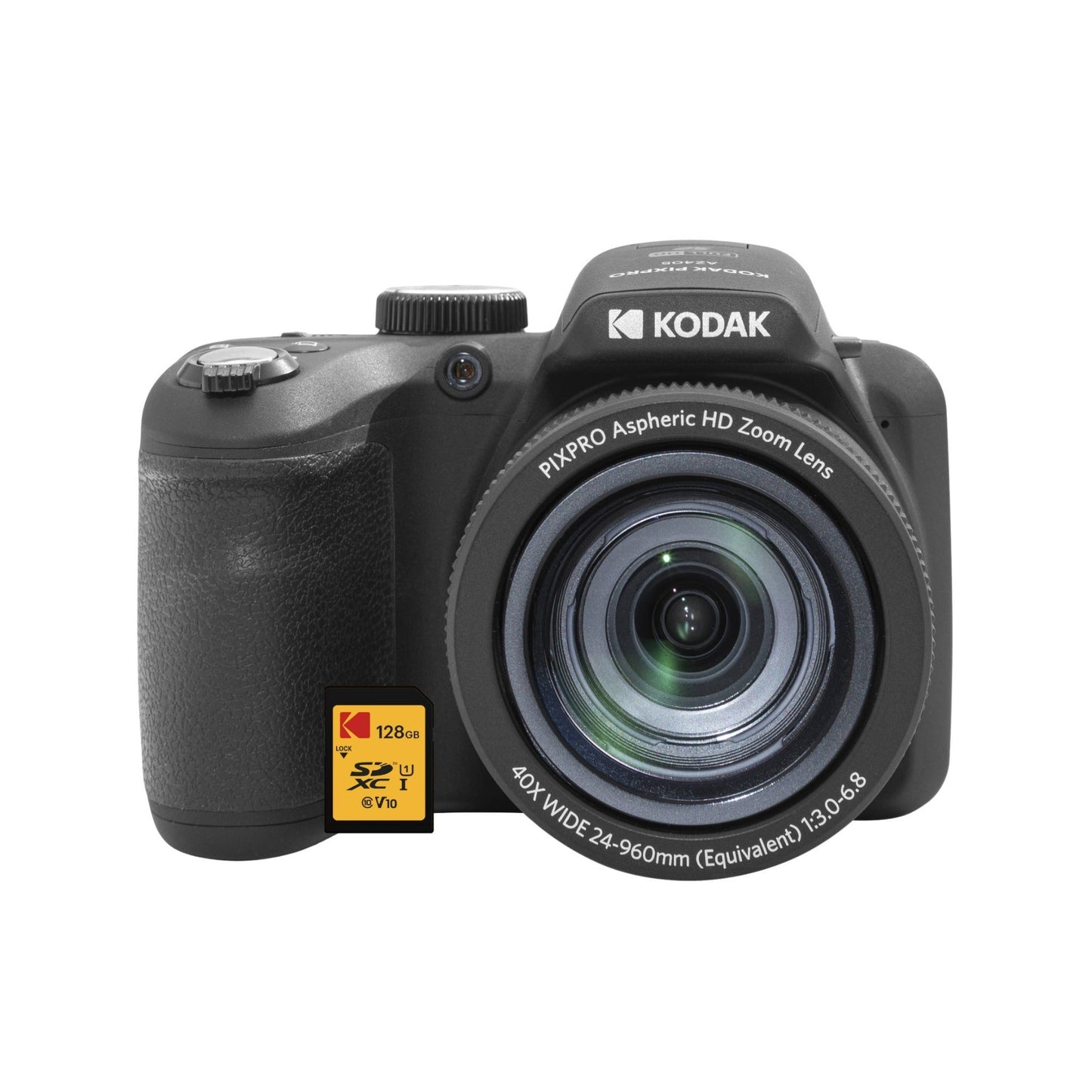 Kodak PIXPRO AZ405 16MP Astro Zoom Digital Camera (Black) Bundle with SD Card