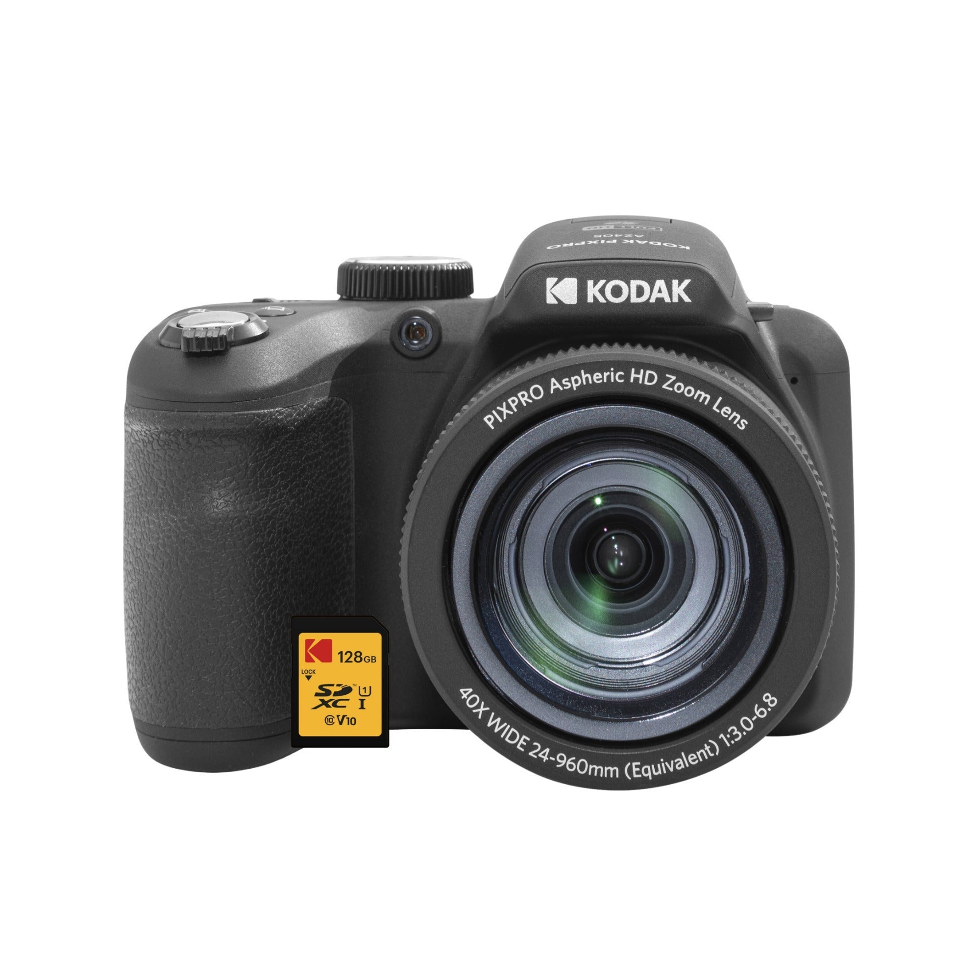 Kodak PIXPRO AZ405 16MP Astro Zoom Digital Camera (Black) Bundle with SD Card