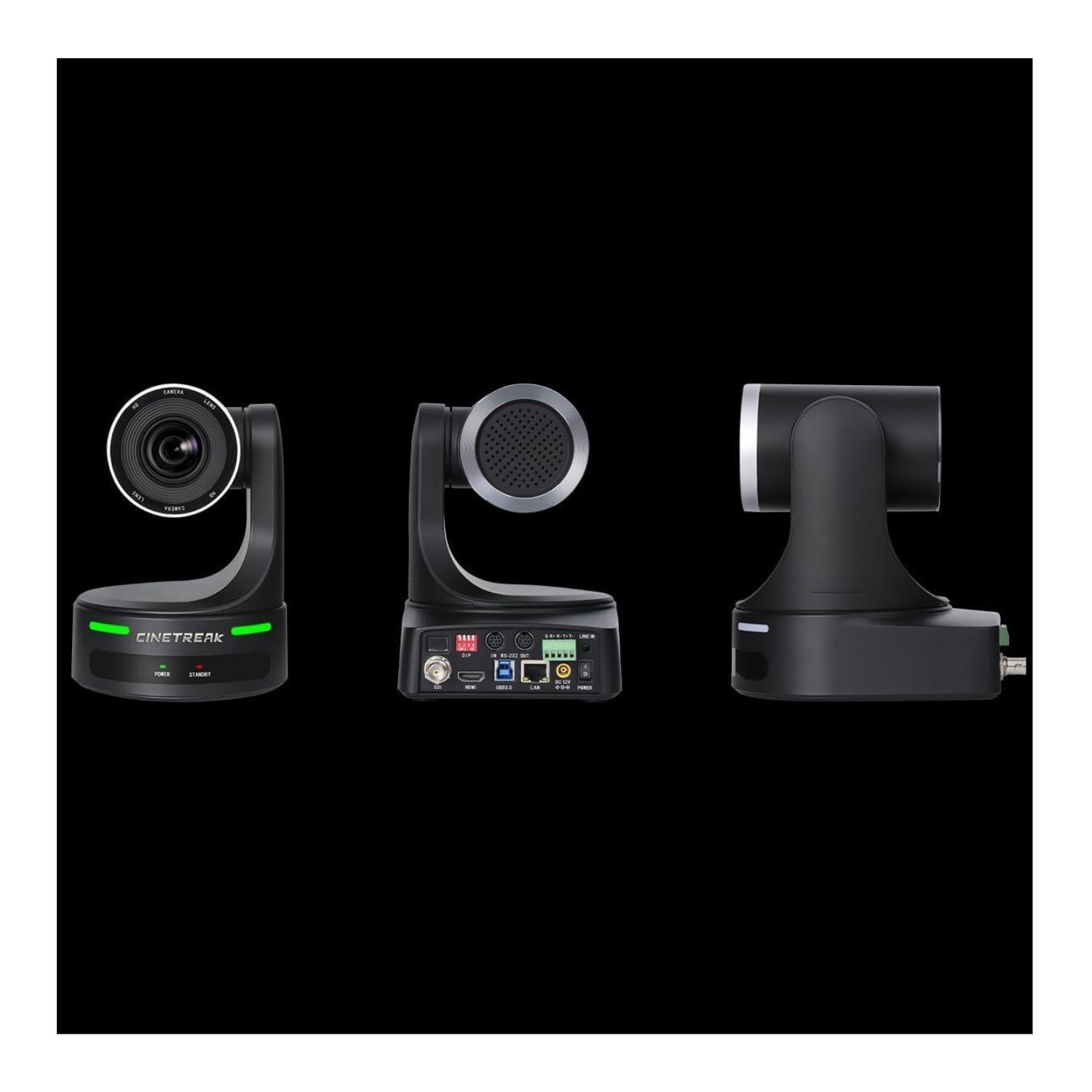 CineTreak CT-PT12 PTZ Camera - 1080p60, 12x Optical Zoom with AI Human Tracking