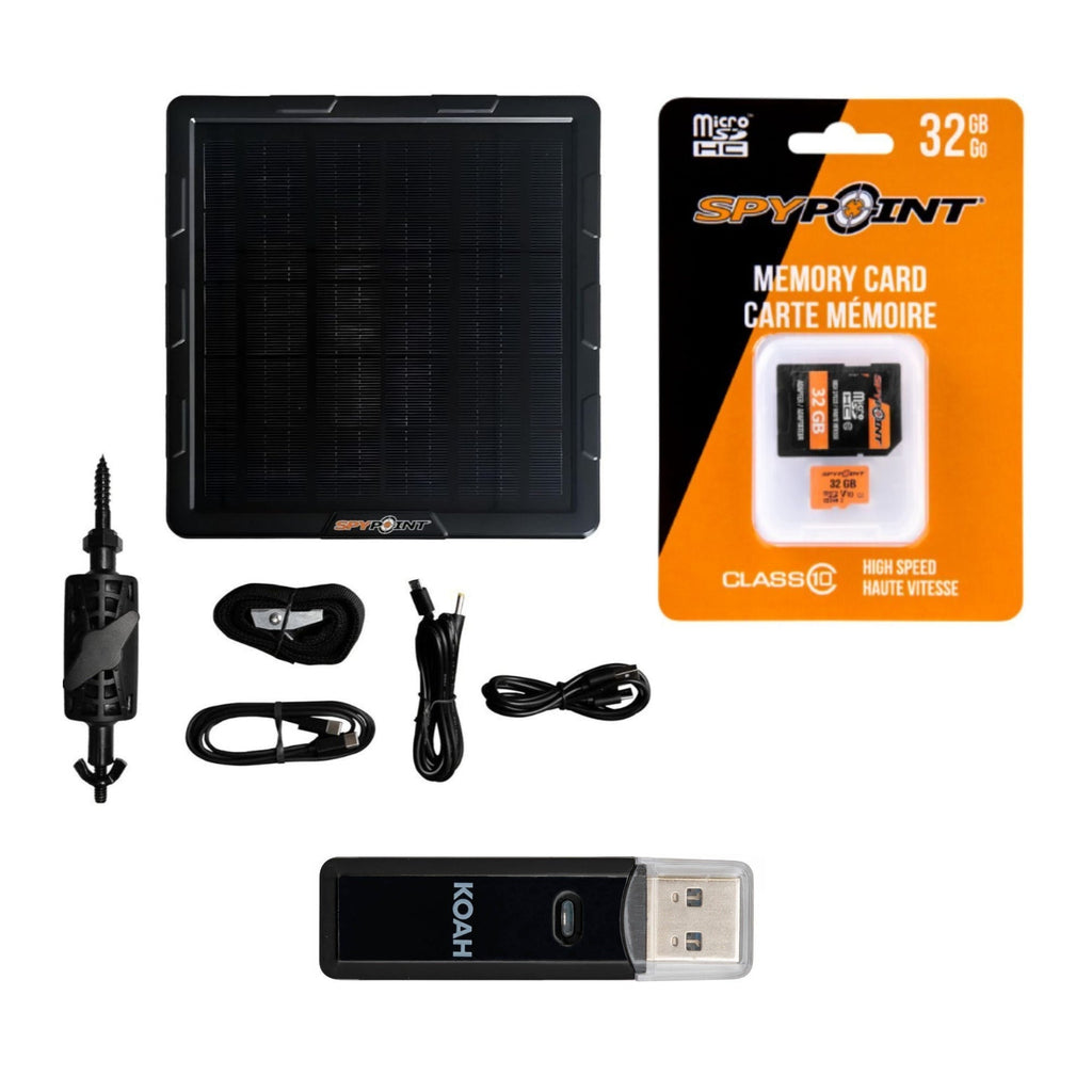 Spypoint Flex Cellular Trail Camera (2 Pack) with Solar Panel and Accessories