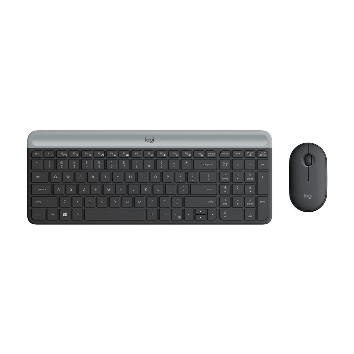 Logitech MK470 Ultra-Slim Compact Wireless Keyboard and Mouse Combo with Optical Tracking (Graphite)
