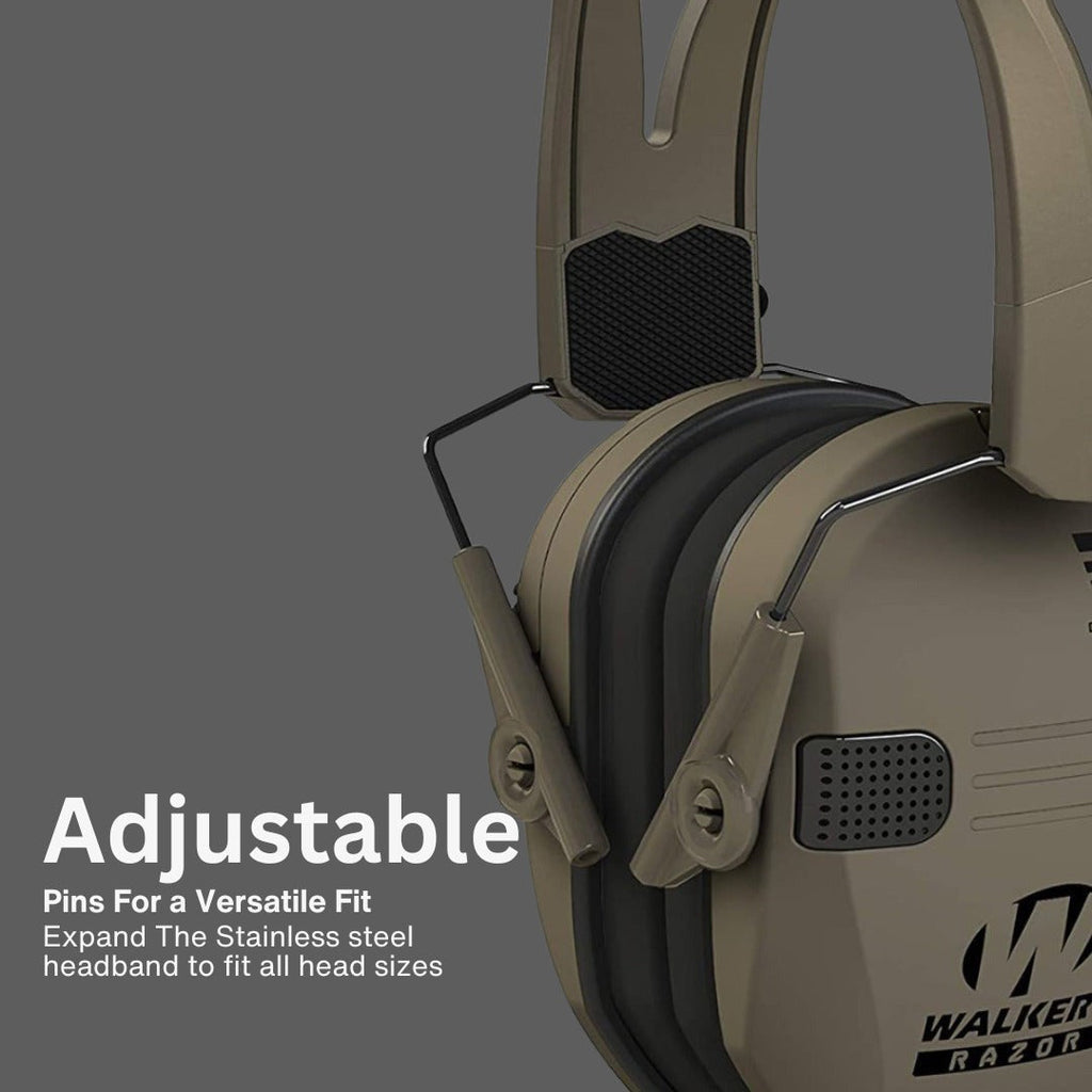 Walkers Razor Digital Ear Muffs (Flat Dark Earth) with Walkie Talkie Bundle