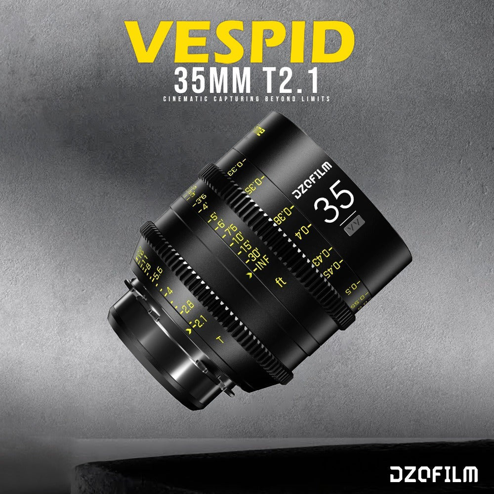 DZOFilm Vespid 35mm T2.1 Lens for Soft and Natural Bokeh (PL Mount) with Hard Carry Case Bundle