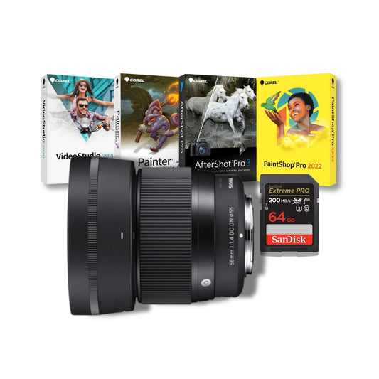 Sigma 56mm F1.4 DC DN Contemporary Lens (Nikon Z) Bundle
