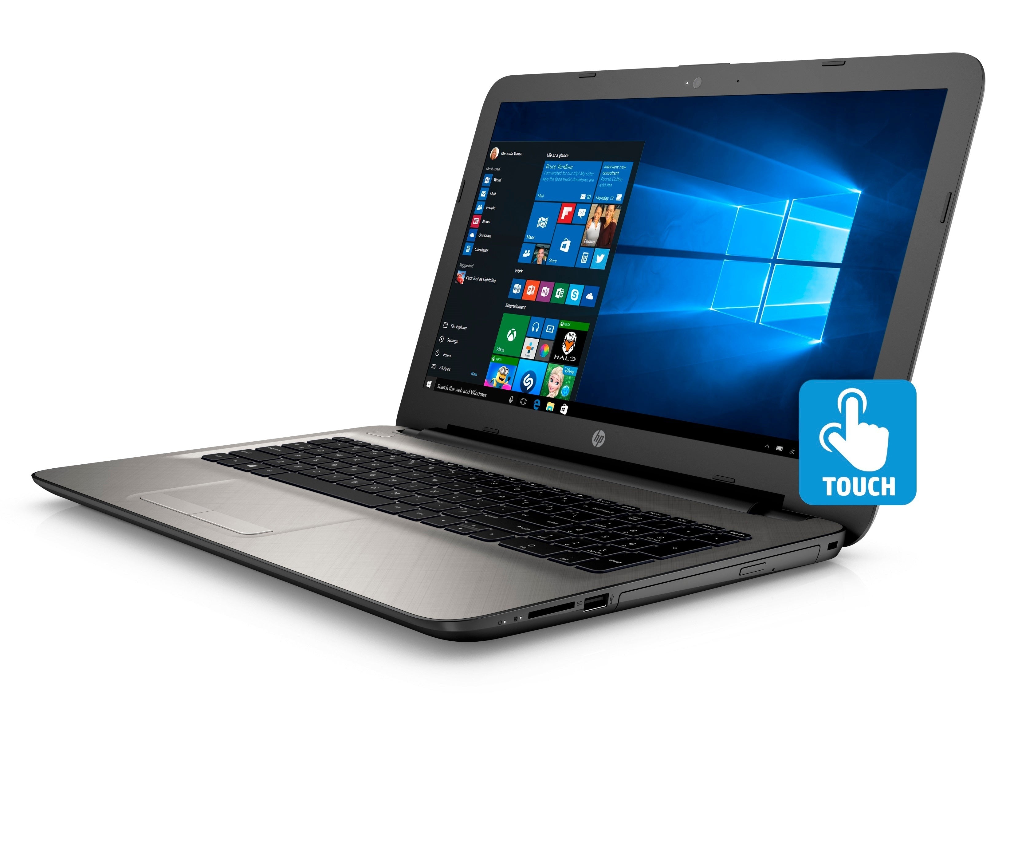 HP 17-x030ds 17.3" HD+ Touchscreen Laptop, Intel N3710, 8GB RAM (Silver) (Certified Refurbished)