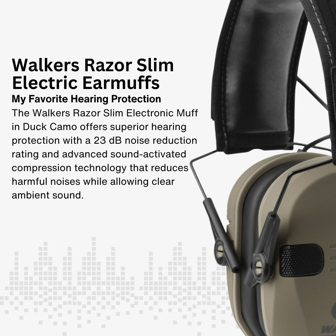 Walker's Razor Slim Electronic Muff (FDE, 2-Pack) Bundle with Accessories