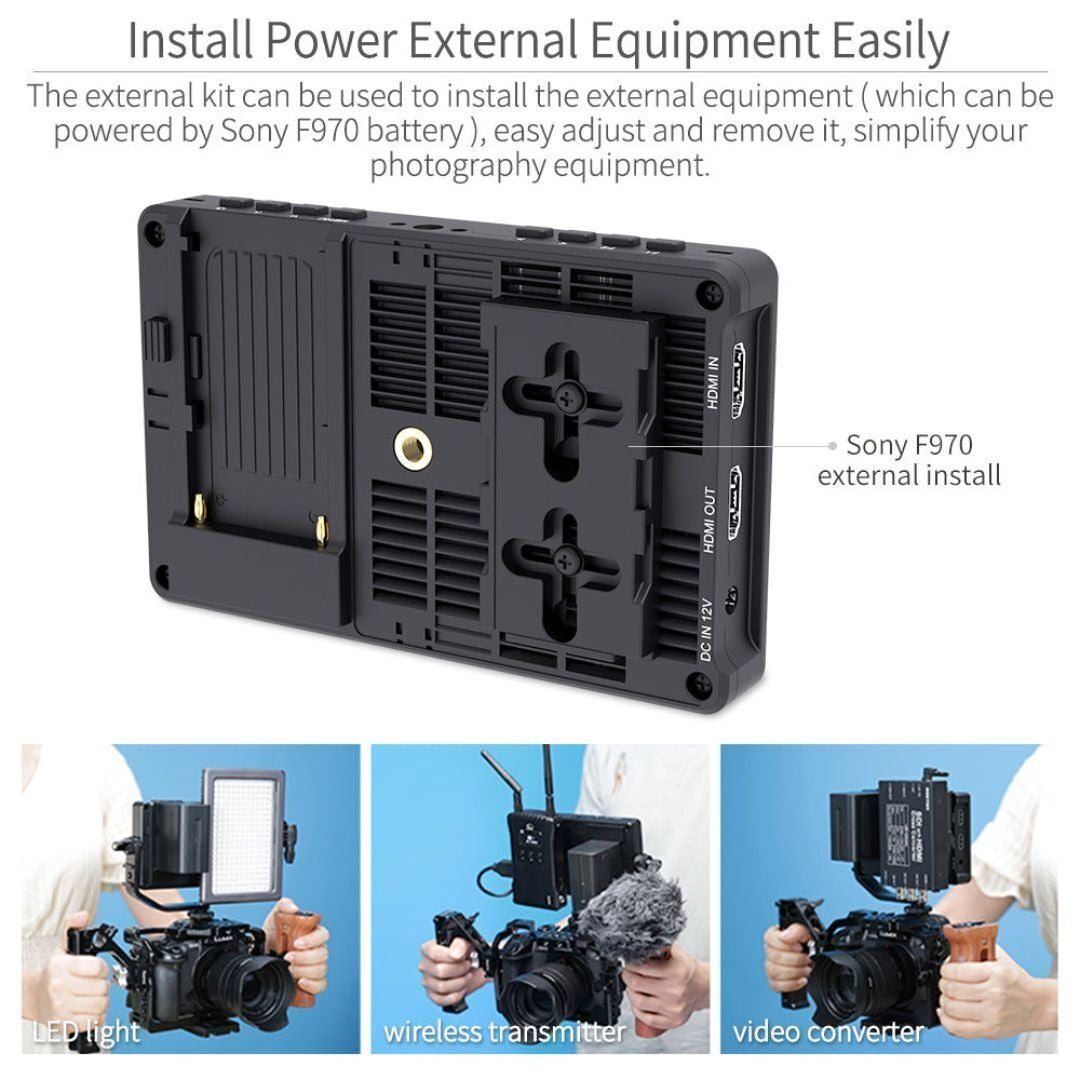 FeelWorld F5 Pro V4 6-Inch On-Camera Monitor with 4K Support and Tilt Arm