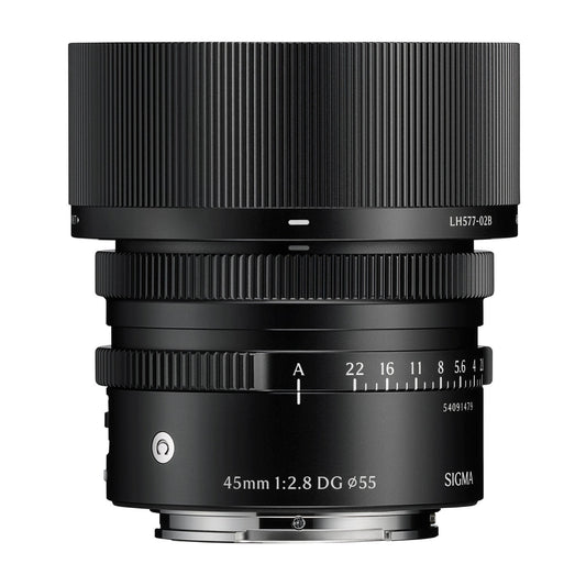 Sigma 45mm F2.8 DG Full-Frame Contemporary Lens with Metal Bayonet Hood (Black, Sony E Mount)