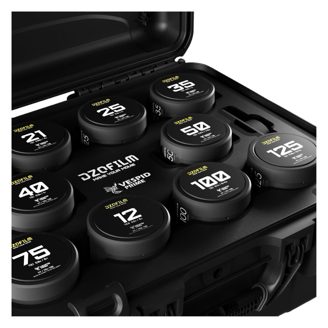 DZOFilm VESPID Prime Cine 10-Lens Kit with 270 Degrees Focus Rotation (ARRI PL and Canon EF Mounts)