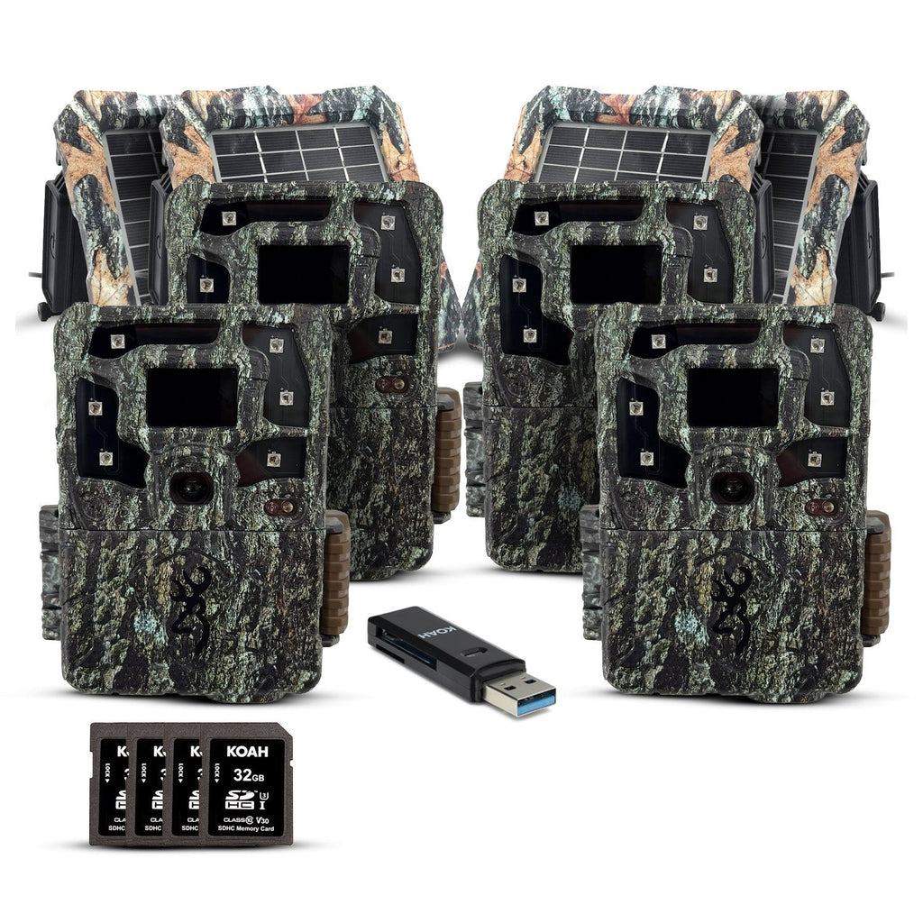 Browning Trail Cameras Strike Force Pro X Trail Camera Bundle (4-Pack, Camo)