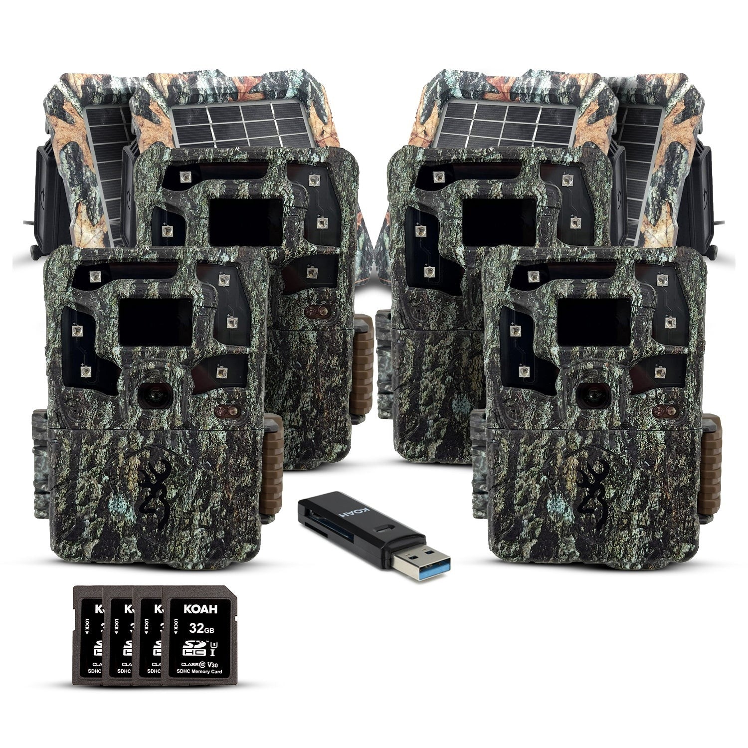 Browning Trail Cameras Strike Force Pro X Trail Camera Bundle (4-Pack, Camo)