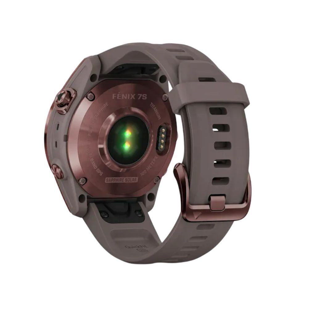 Garmin fenix 7S Sapphire Solar, Dark Bronze Ti w/Shale Gray Band