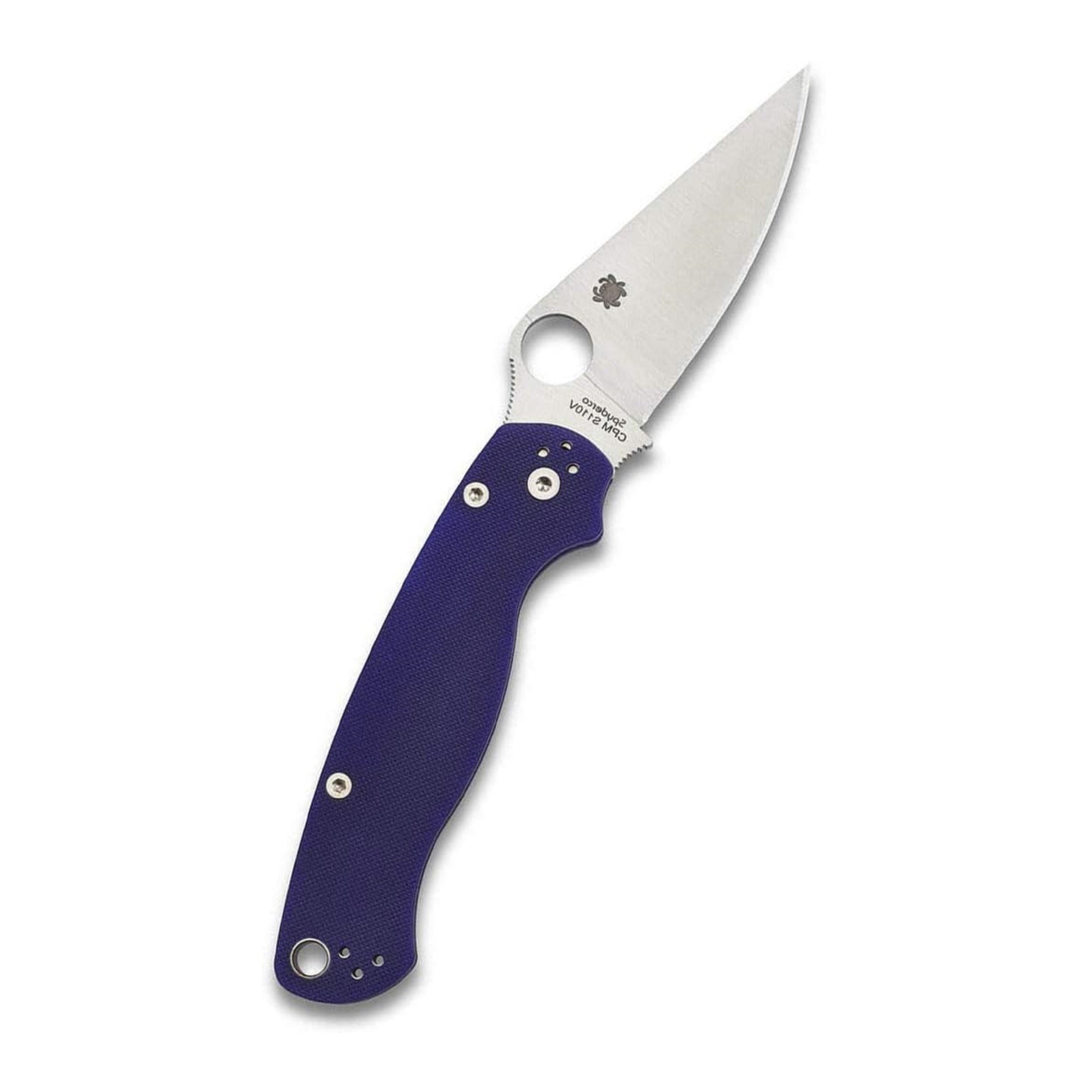 Spyderco Para Military 2 Signature Reliable, Easy to Use and Full Flat Folding Knife (Midnight Blue)